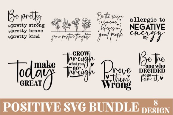 Download Positive Quotes SVG Bundle - Quotes Collection
