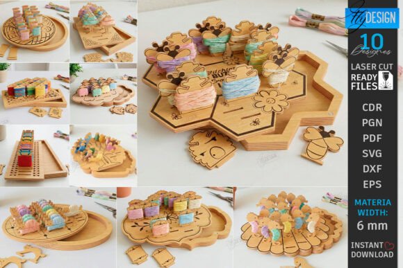 Download Embroidery Floss Organizer Laser Bundle - Embroidery Collection