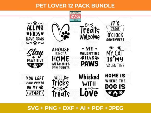 Download Pet Svg Bundle, Paw Cut File for Cricut - Pet svg bundle Collection