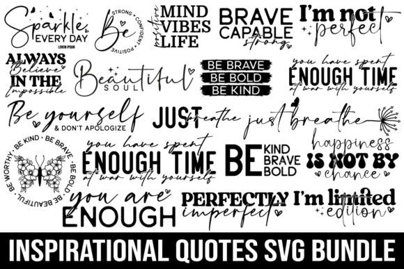 Download Boho Inspirational Quotes SVG Bundle - Quotes Collection