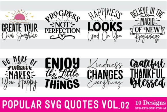 Download Popular SVG Quotes Bundle Vol.02 - Quotes Collection