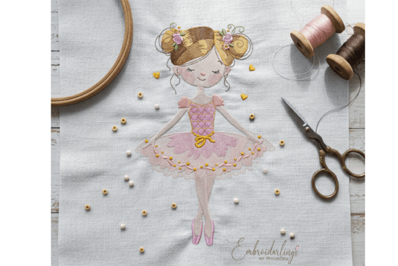 Download Ballerina Embroidery Design File 6 Size - Embroidery Collection